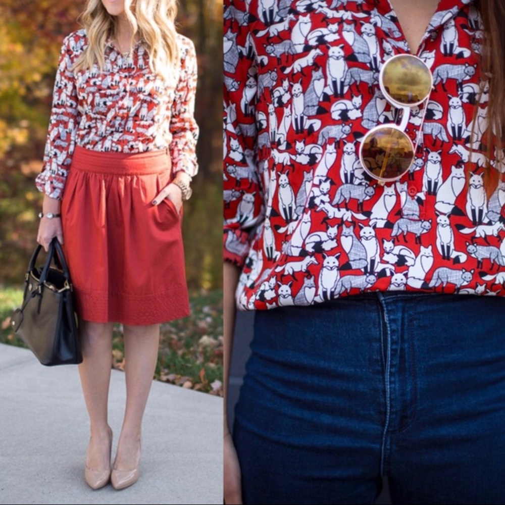Ann Taylor Fox blouse. NWOT